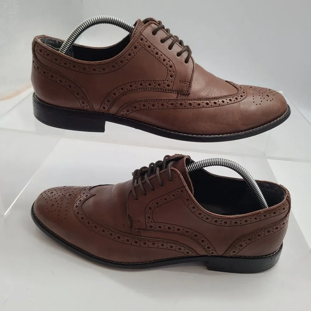 Mens Nunn Bush Shoes - Nelson Cognac Oxford Leather - 84525-200 - Size 11M